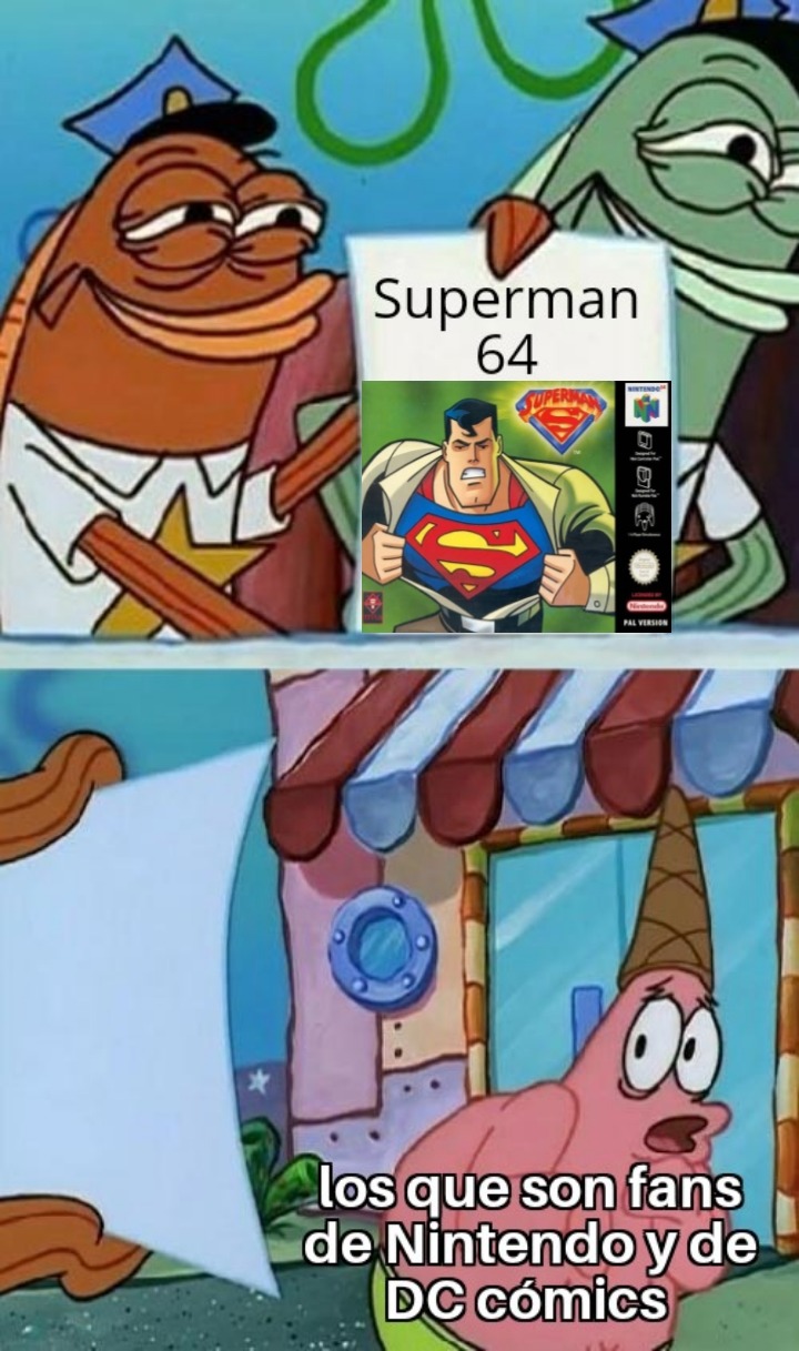 Contexto Superman 64 es considerado como el peor vídeojuego de la Nintendo 64 - meme