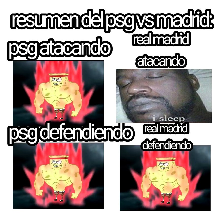 Psg vs real madrid - meme