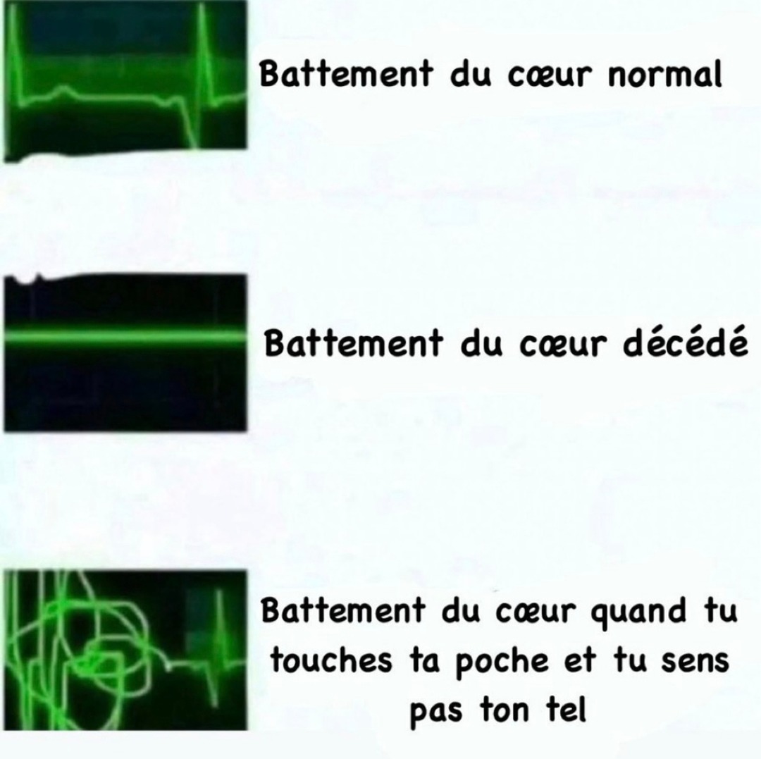 Ton cœur quand tu trouves pas ton tel dans la poche - meme