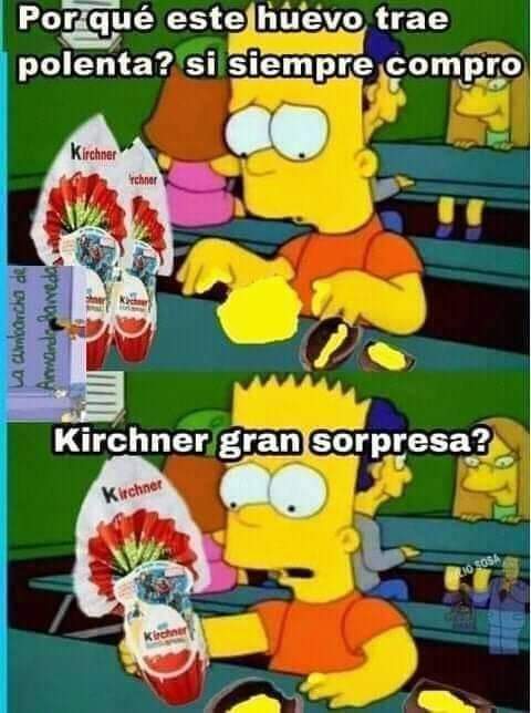 Huevo Kirchner gran sorpresa - meme