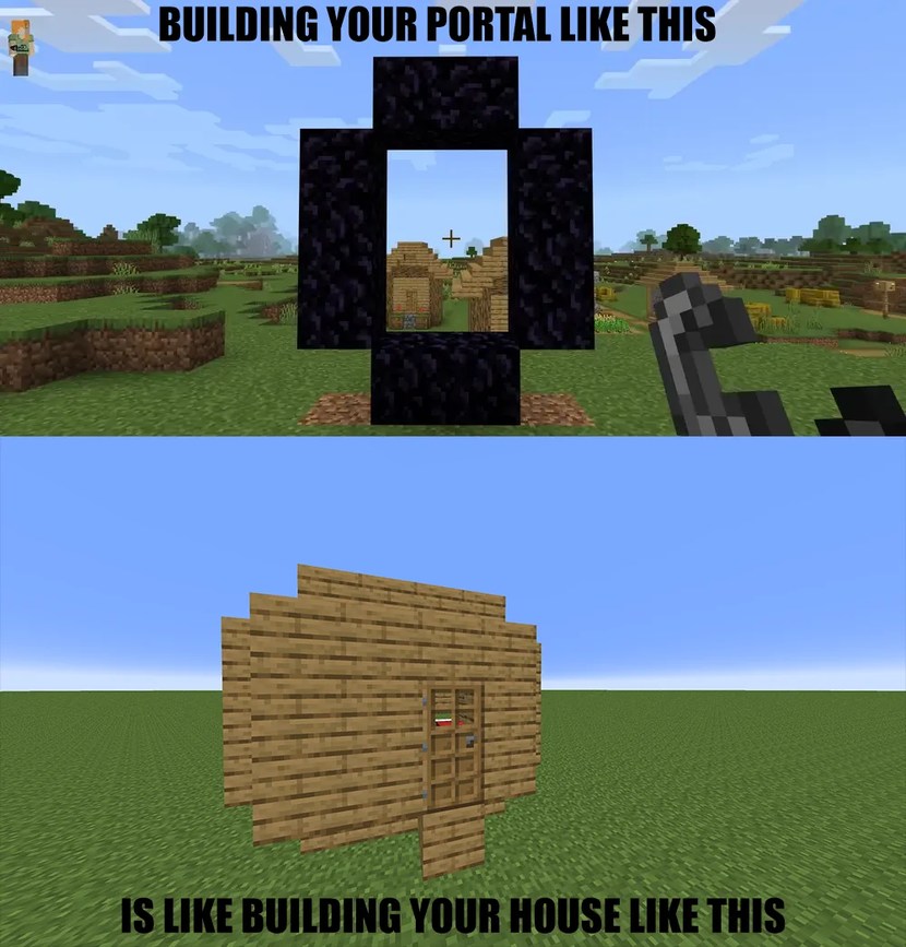 Minecraft portals meme