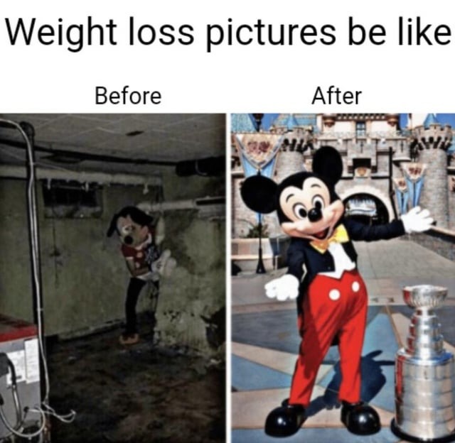 Weight loss pictures - meme
