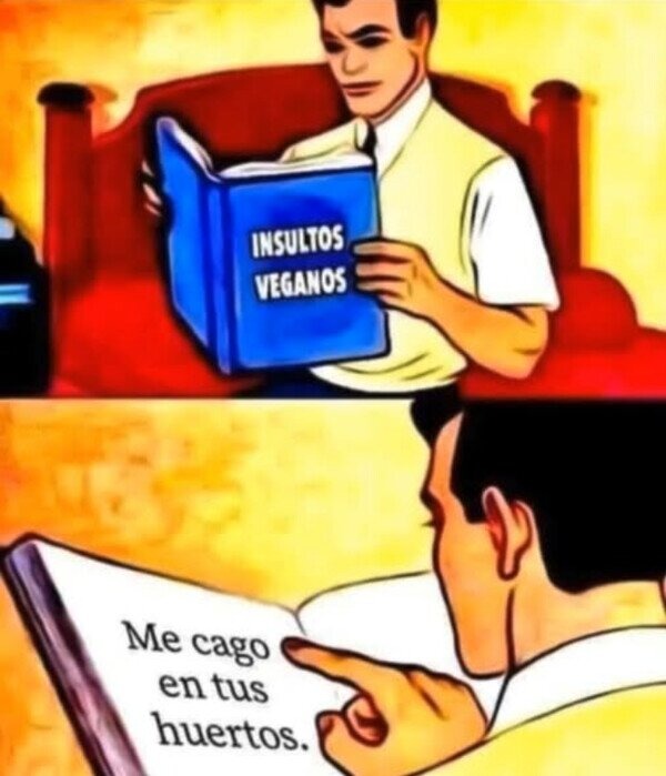 Insultos veganos - meme