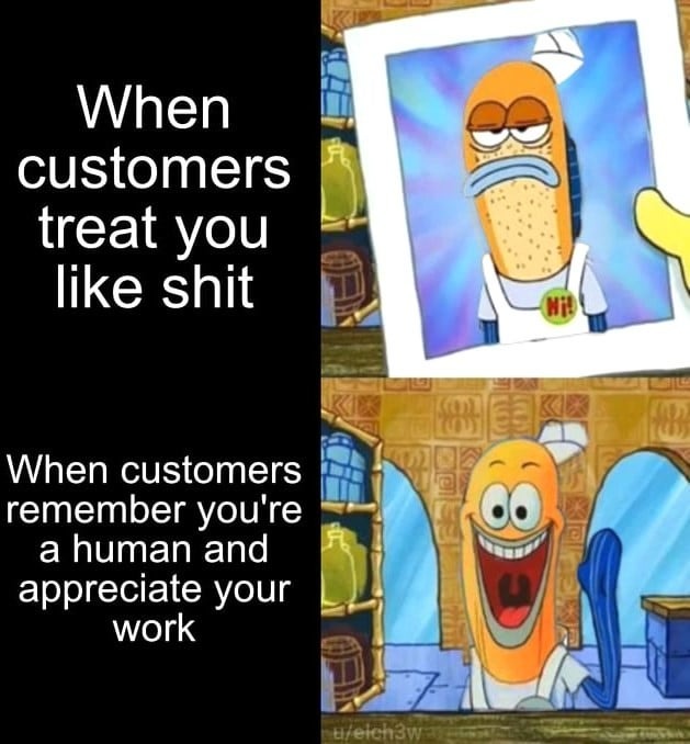 wholesome customers - meme
