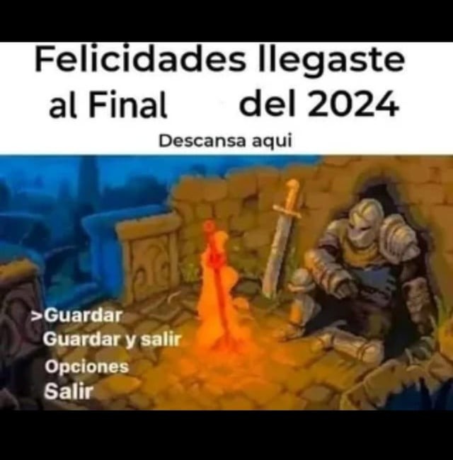 Llegaste al final de 2024 enhorabuena - meme