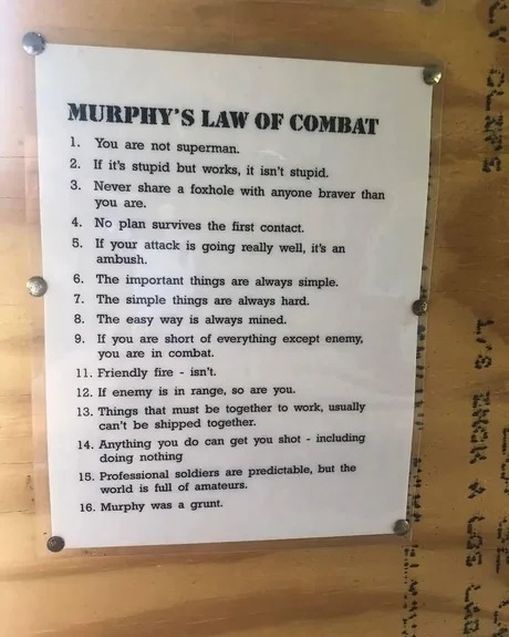 Murphy's law of combat - meme