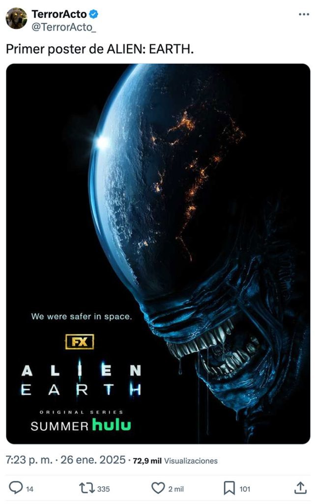 Primer poster de Alien Earth - meme
