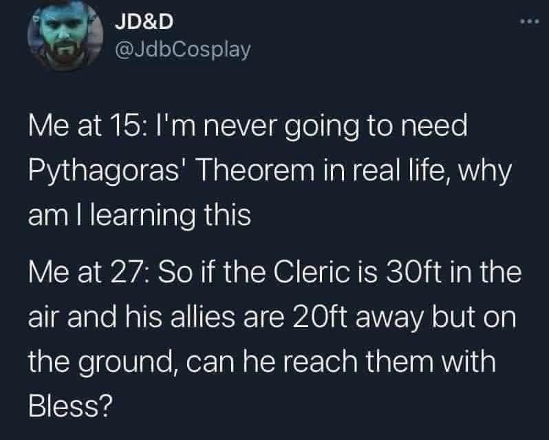 dnd made me use math - meme