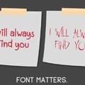 Font does matter