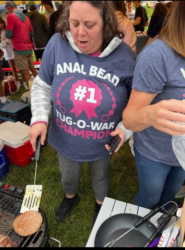 The ol anal bead tug - meme