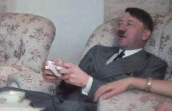 Me and my boi Adolf playing FIFA - meme