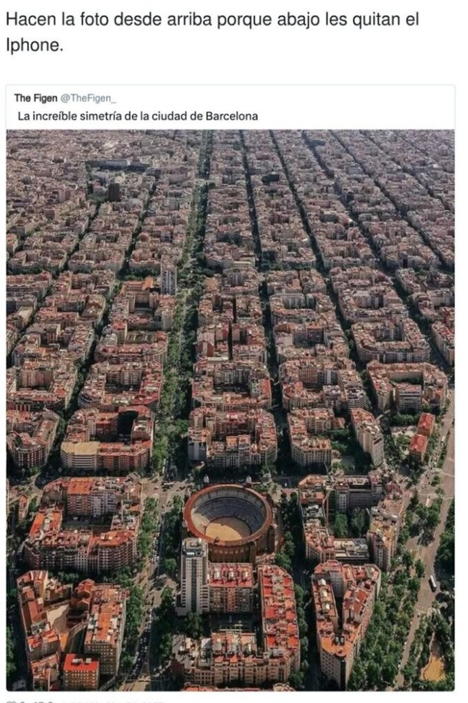 La foto aérea es por estética, no por robos, tranqui - meme