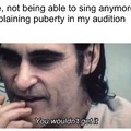 Not being able to sing anymore