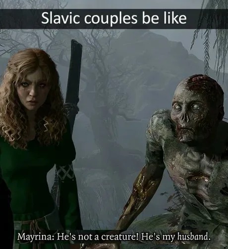 slavic couples be like - meme