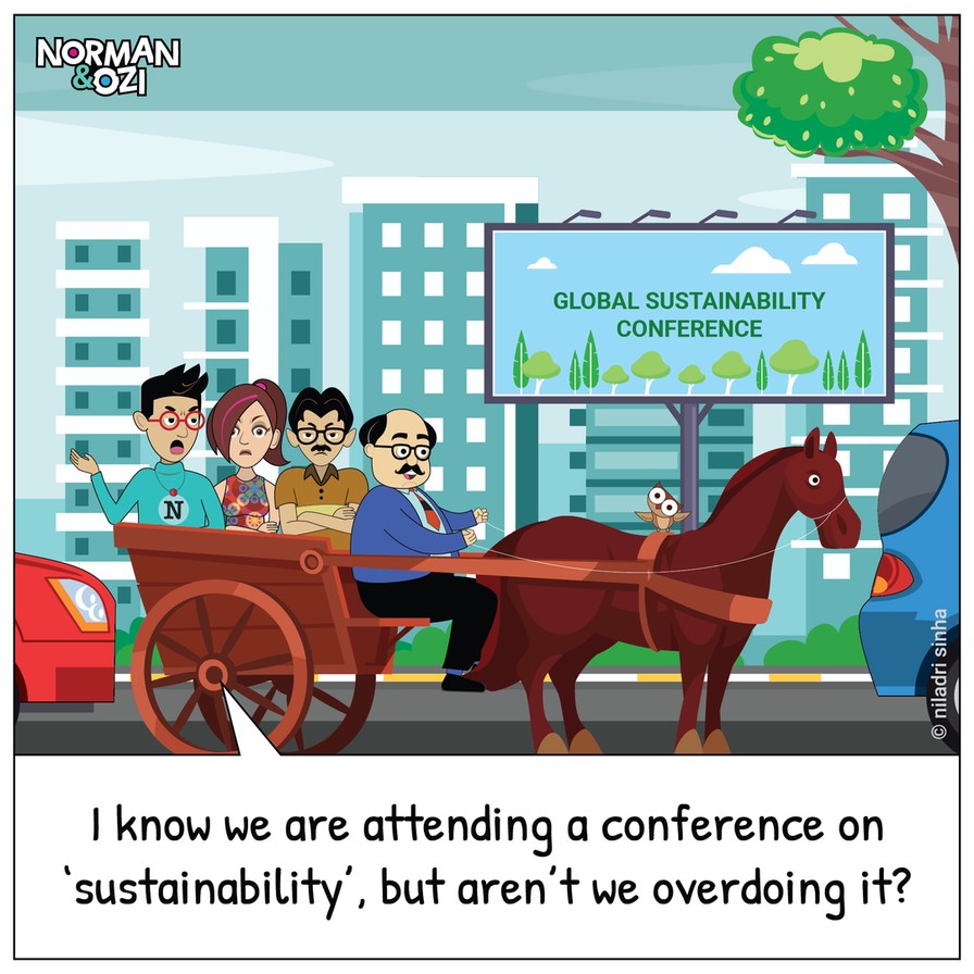 Is This the Right Way to Attend Sustainability Conference? - meme