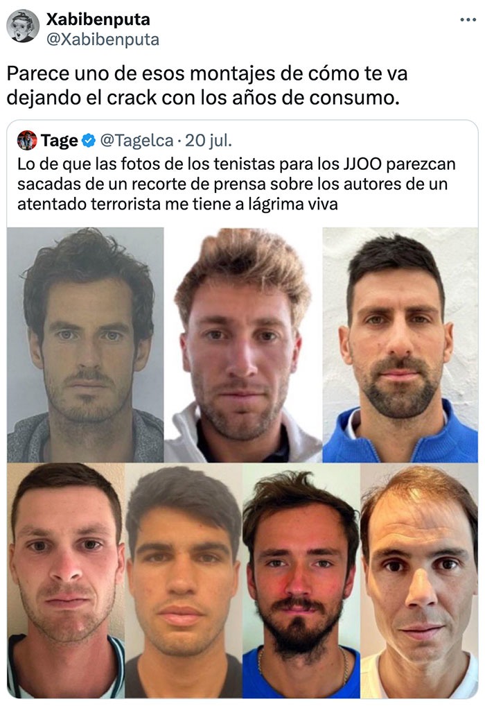 Fotos de tenistas para los JJOO - meme