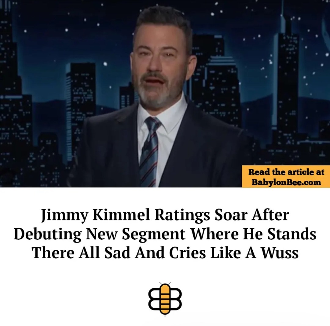 crying over Trump winning is the first funny thing Kimmel has done in decades - meme
