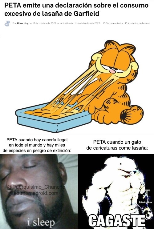 Ah pero para hacerse el ridículo si es bueno PETA :son: - meme