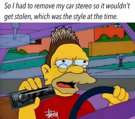 Back when theft-prevention was DIY - meme