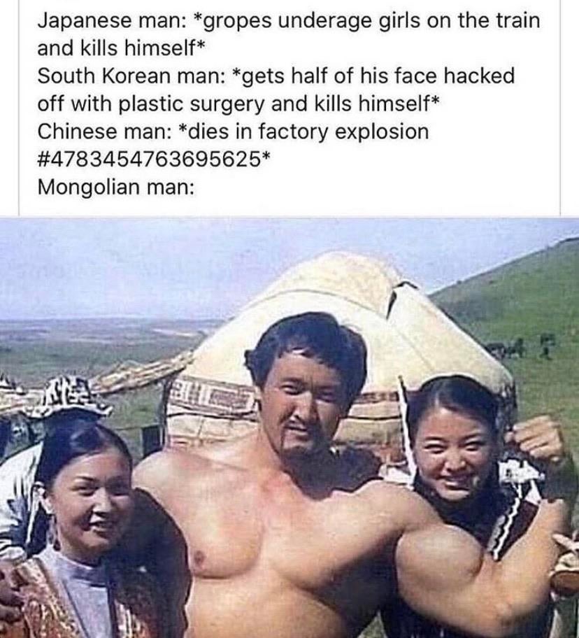 Mongolian man - meme