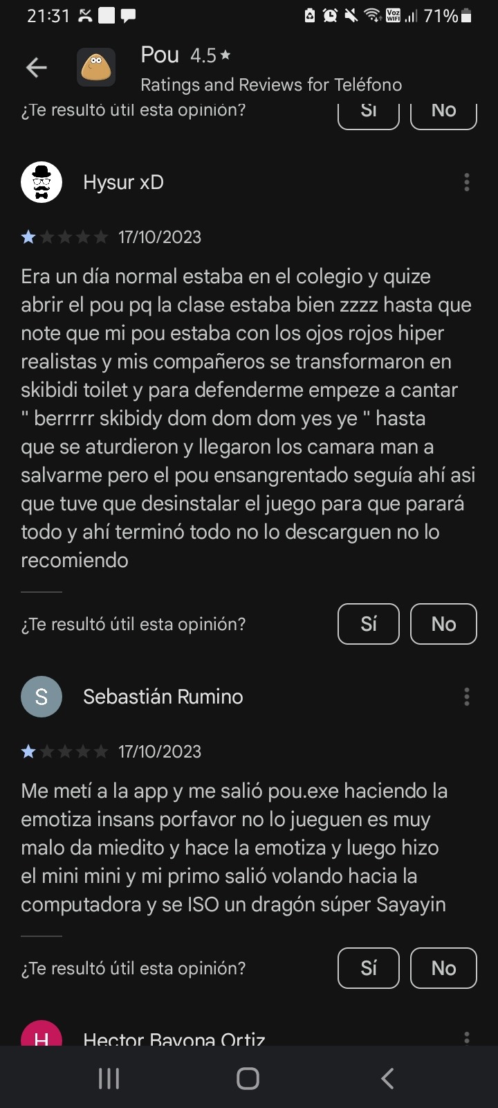 Por favor tengan cuidado con poU, no quiero que nadie se transforme en skibidi toilet ni nada raro  - meme