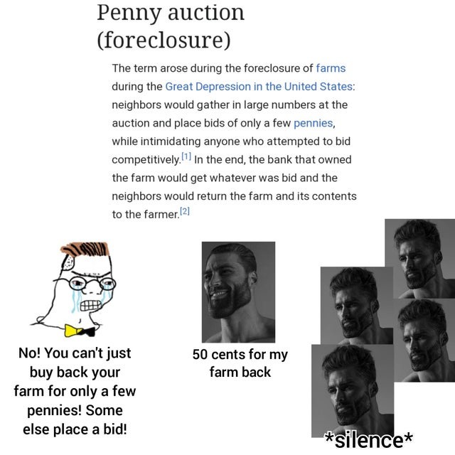 Penny auction - meme