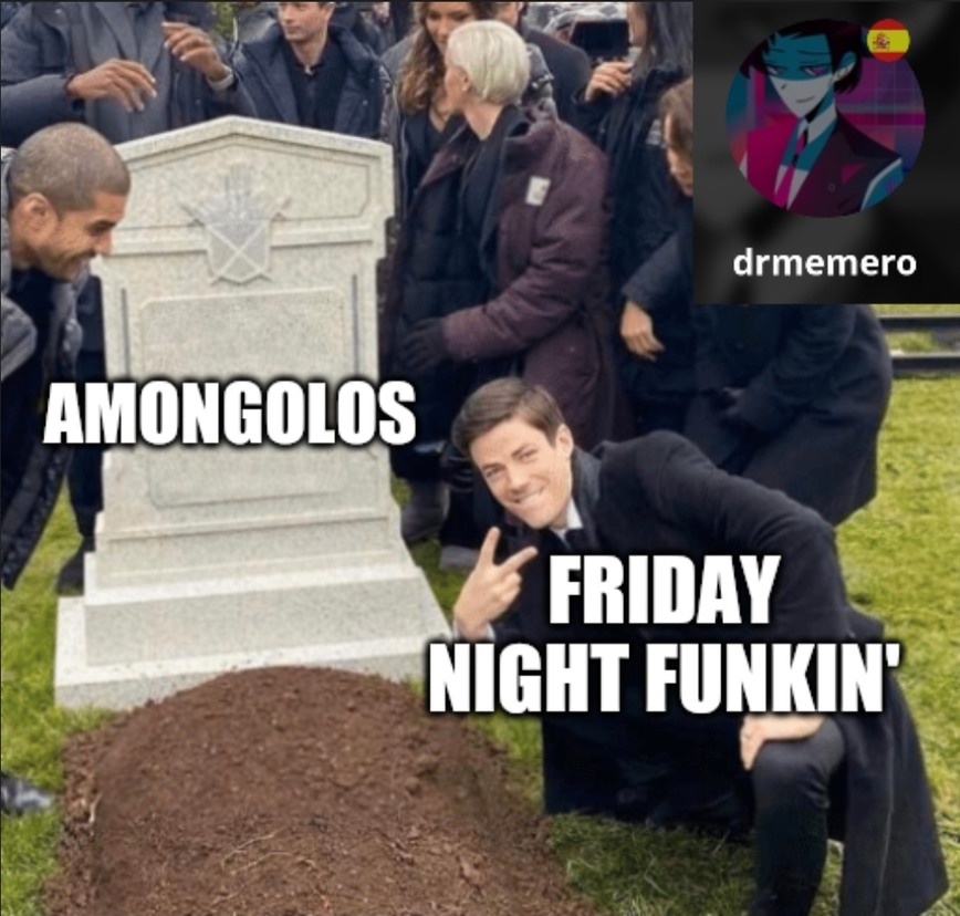 Amongolos is dead yaaay - meme