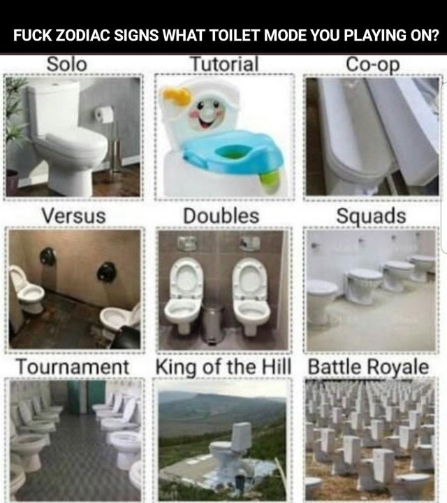 choose your favorite option to poop - meme