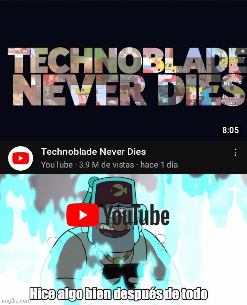 Technoblade never dies, baby - meme
