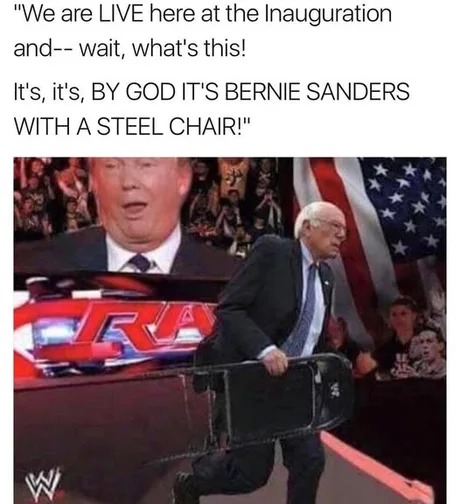 Bernie Sanders inauguration meme