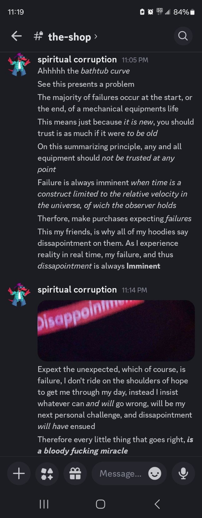 This is my philosophy, I am a dissapointment. - meme