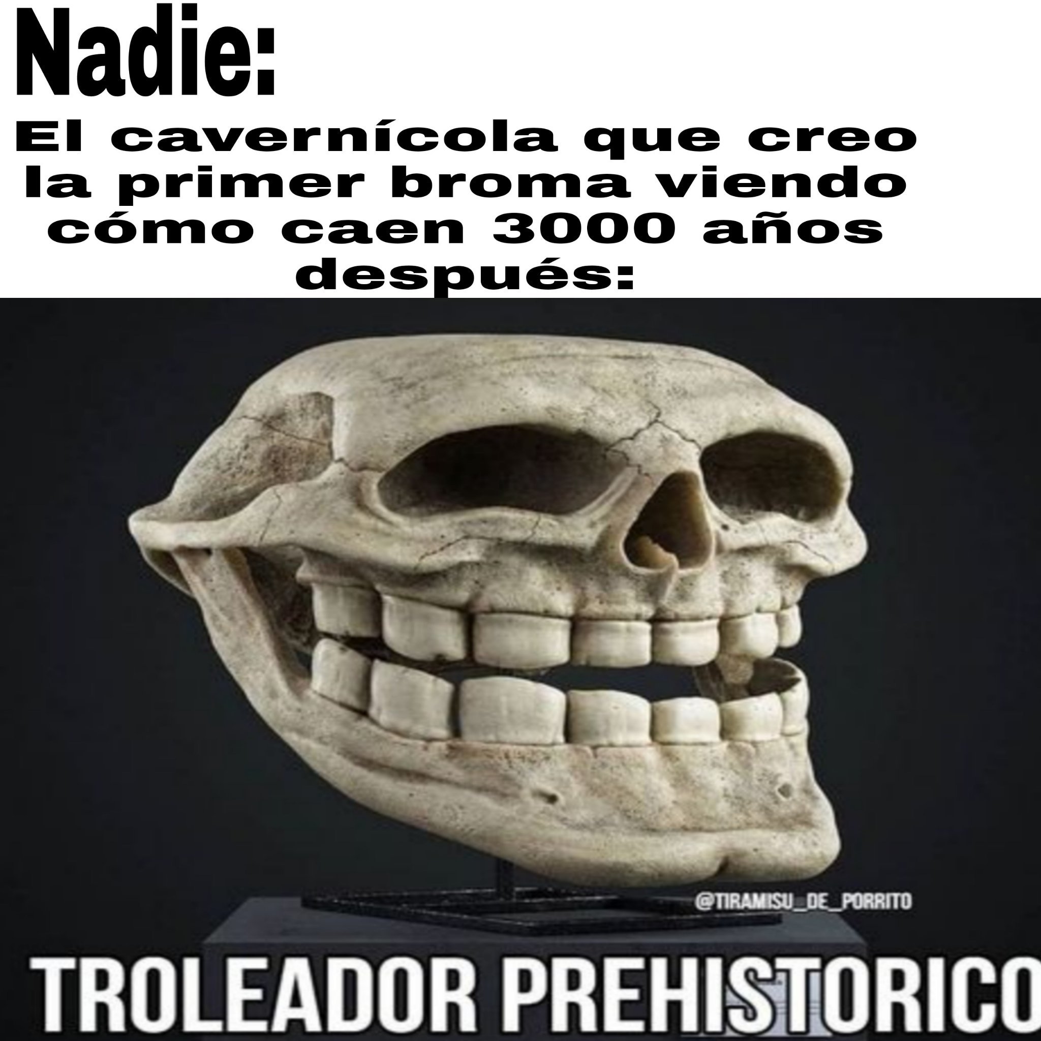 Troleador prehistórico - meme