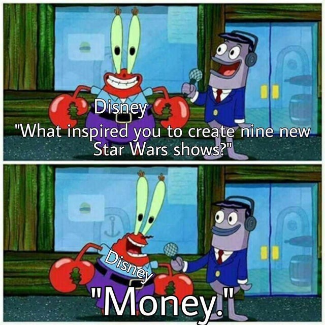 Disney and Star Wars shows - meme