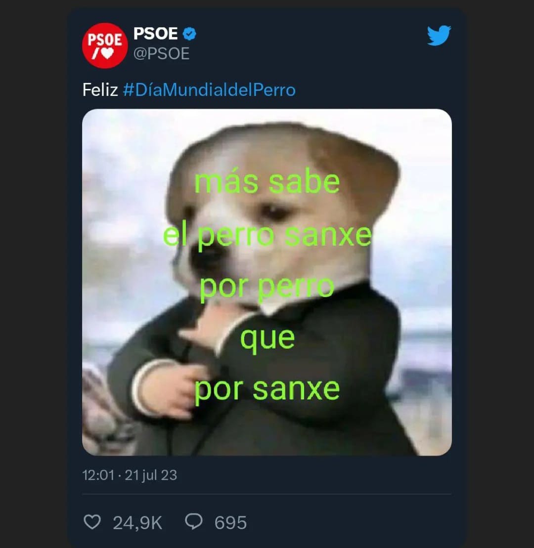 La cuenta oficial del PSOE ha subido esto xd - meme
