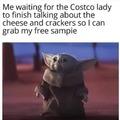 waiting for the Costco lady