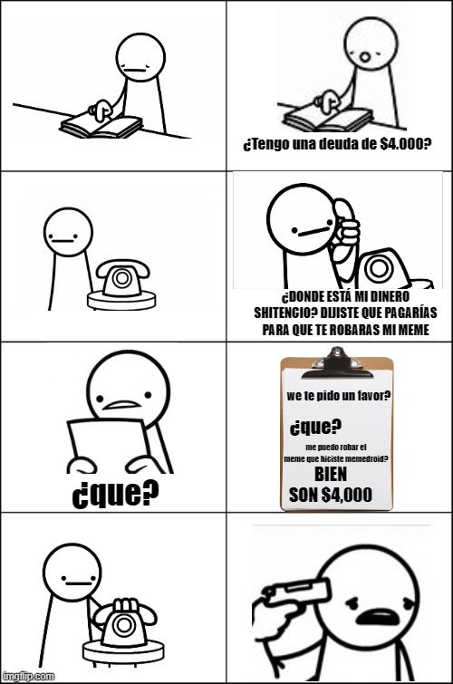 SHITENCIO DAME MIS $4,000 - meme