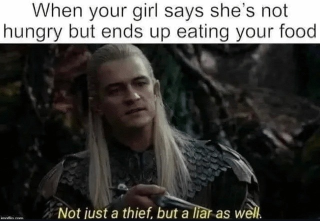Not hungry huh? Guess my fries belong to the streets - meme