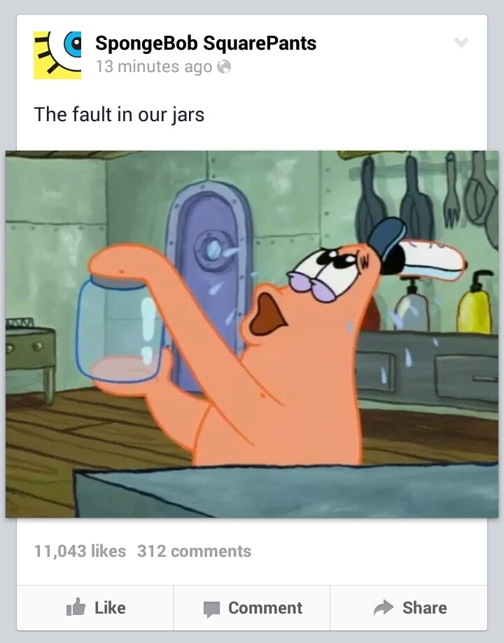 The spongebob facebook page though... - meme
