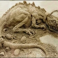 arte dragón con arena