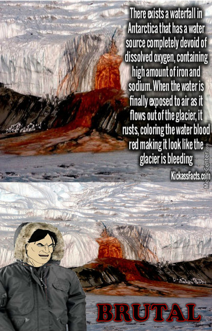 Brutal glacier - meme