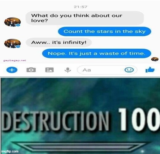 Destruction 100 - meme