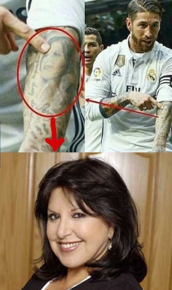 El tatuaje de Sergio Ramos es de Loles León - meme