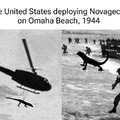 The United States deploying Novagecko on Omaha Beach, 1944