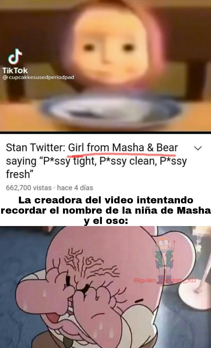 Ahora se podrá buscar en google "girl from Masha and the bear" en vez de "Masha masha an the bear" :mememan:
