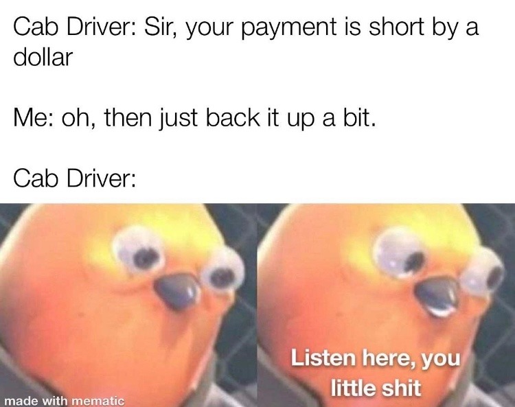 cab driver - meme