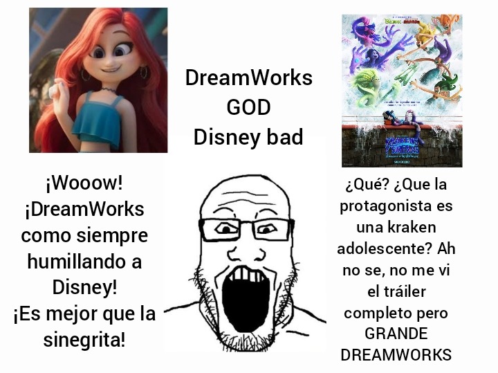 Como que últimamente se la andando dejando bien seca a DreamWorks. Y no es crítica a DreamWorks ni defensa a Disney. P.D.: Mañana es mi cumpleaños :really: - meme