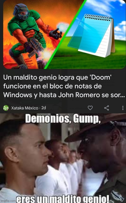 Requisitos para correr Doom: Tener pantalla  (opcional) - meme