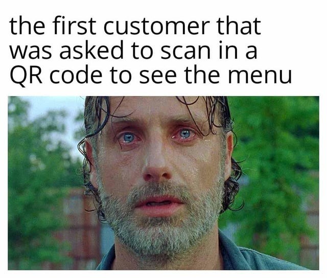 QR code menus - meme