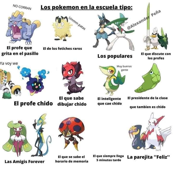 Pokemons en la escuela es como: - meme