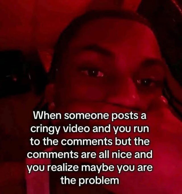 Comments are nice, maybe I’m the problem - meme
